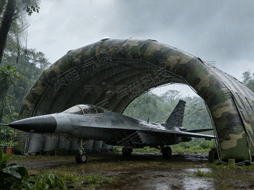 南京丛林迷彩充气机库帐篷