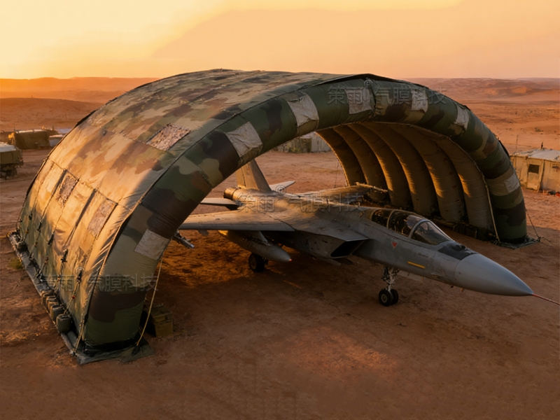 荒漠迷彩充气机库帐篷